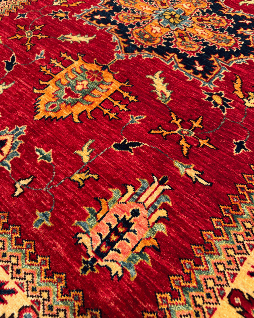 Shirvan Hand-Knotted Wool Rug 5' x 6'