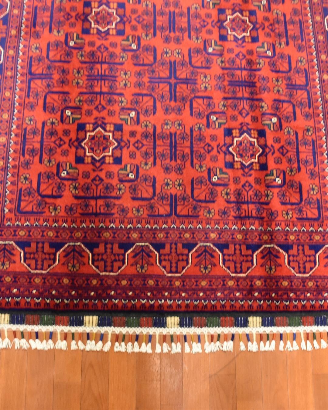 Afghan Hamyap Style Hand-Knotted Wool Rug 4' x 6' 5"