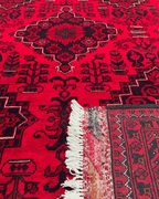 Tapis en laine style afghan 55 x 146 cm