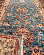 Ushak Hand-Knotted Wool Runner 2' x 10'