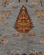 Tapis en laine style afghan 55 x 146 cm