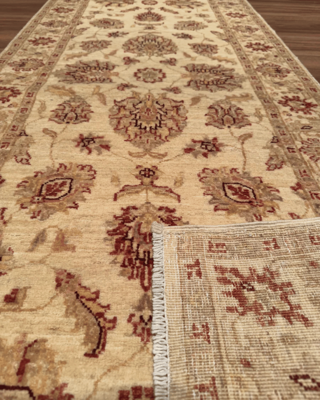 Ushak Hand-Knotted Wool Runner 2' x 10'