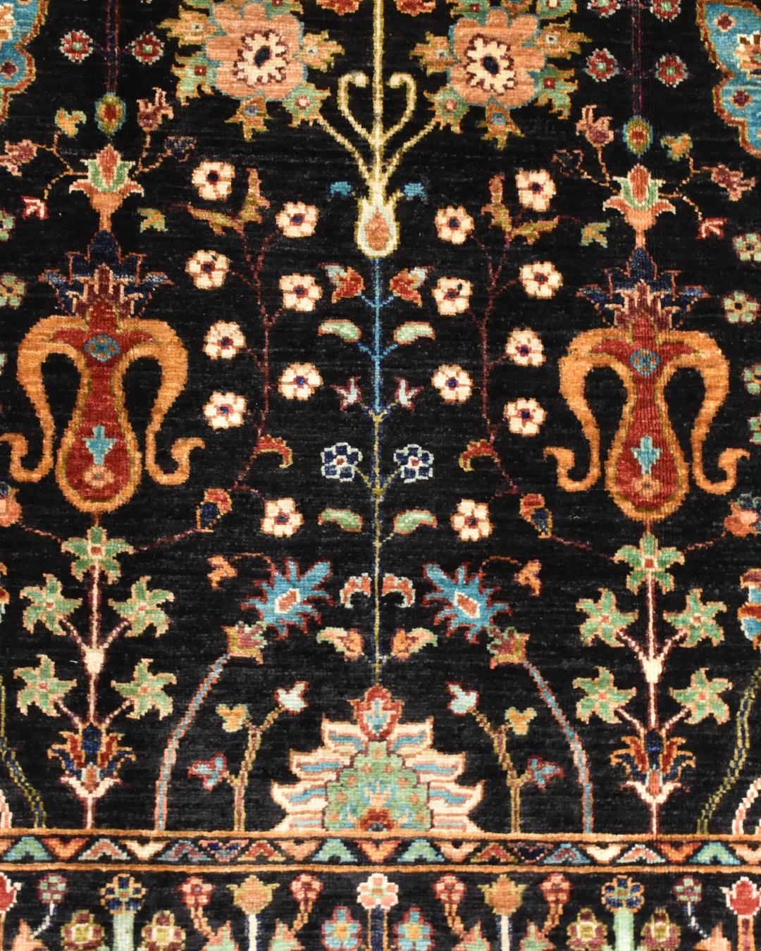 Sultani Hand-Knotted Wool Rug 4' x 6'