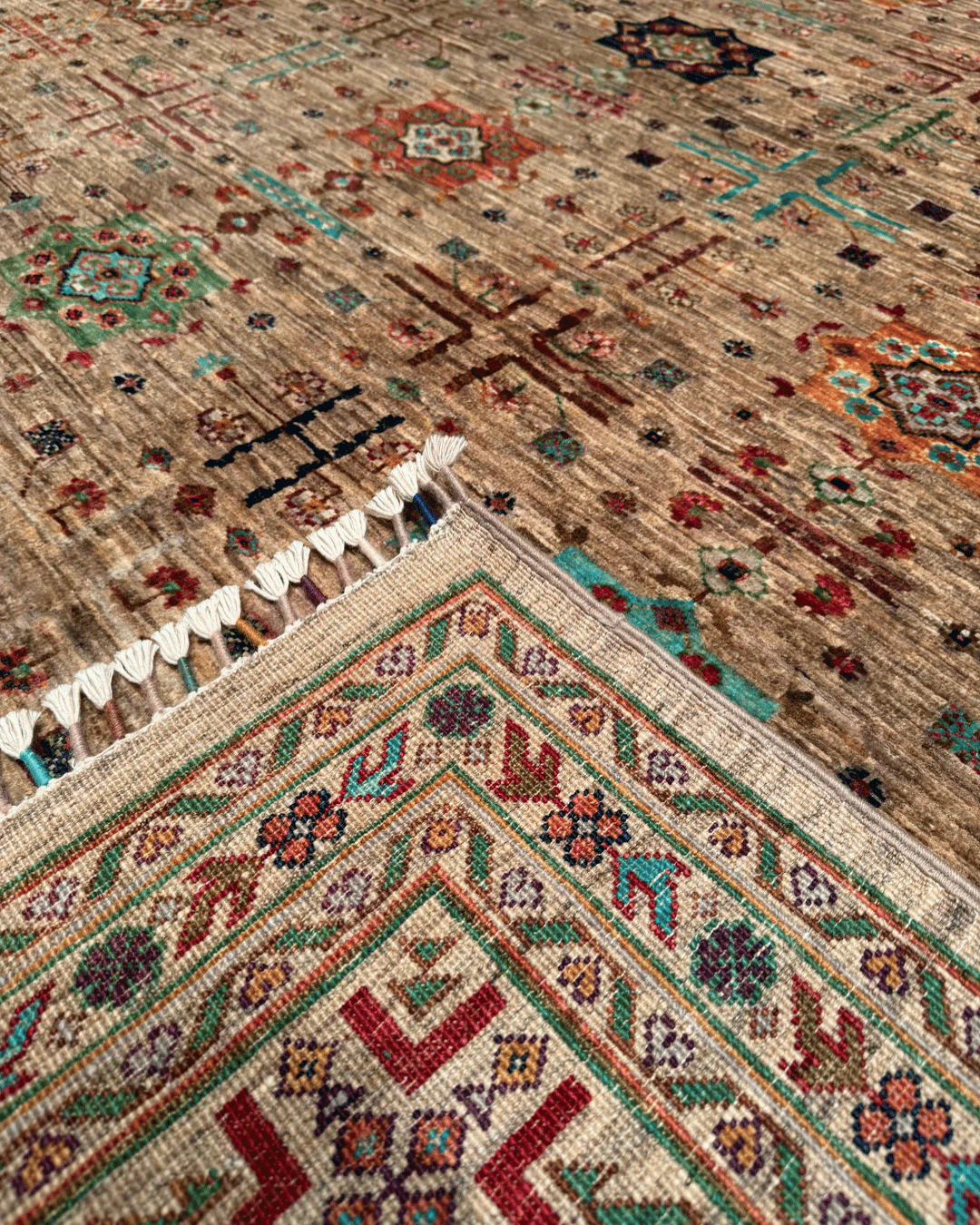 Veziri Hand-Knotted Wool Rug 8' 1" x 11'