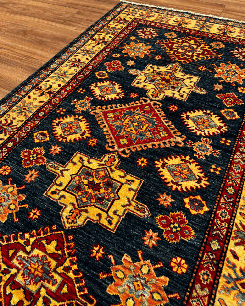 Shirvan Hand-Knotted Wool Rug 3' 7" x 5' 8"