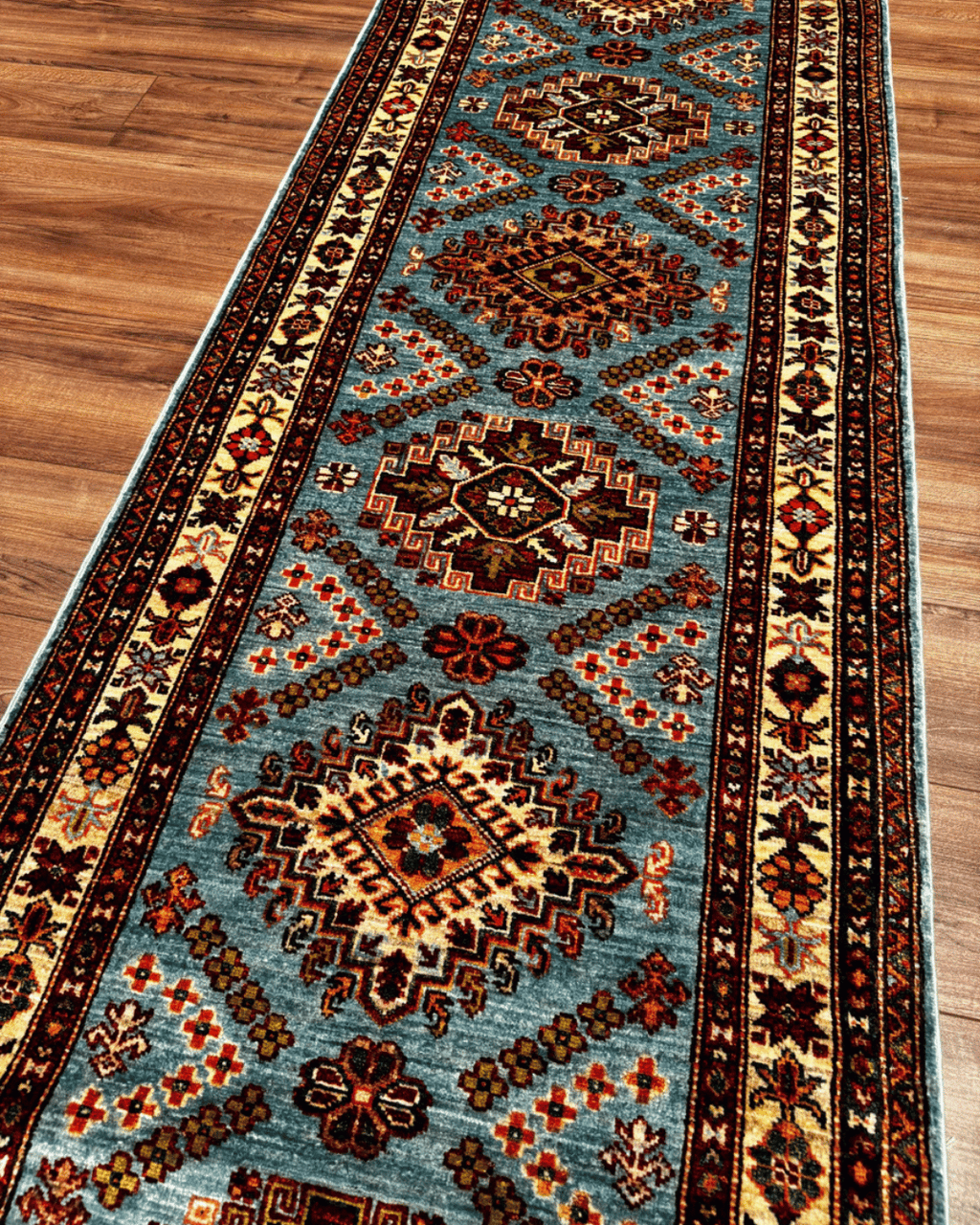 Shirvan Hand-Knotted Wool Runner 2' 7" x 9' 9"