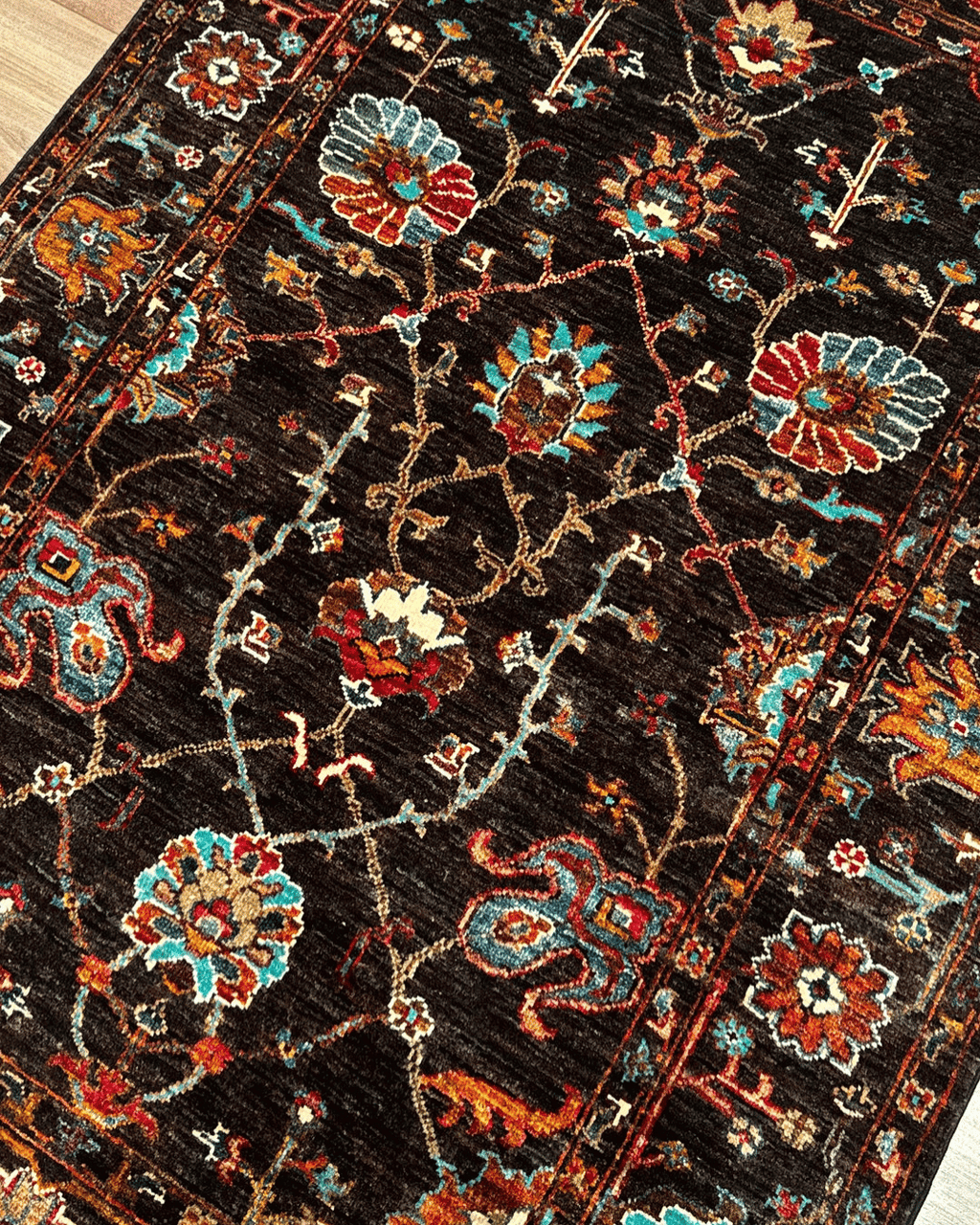 Sultani Hand-Knotted Wool Rug 3' 4" x 4' 9"