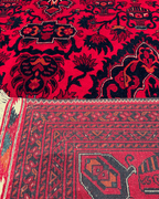 Handwoven Afghan Style Wool Rug 6' 5" x 9' 7"