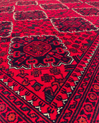 Tapis en laine style afghan 55 x 146 cm