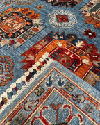 Tapis en laine style afghan 55 x 146 cm