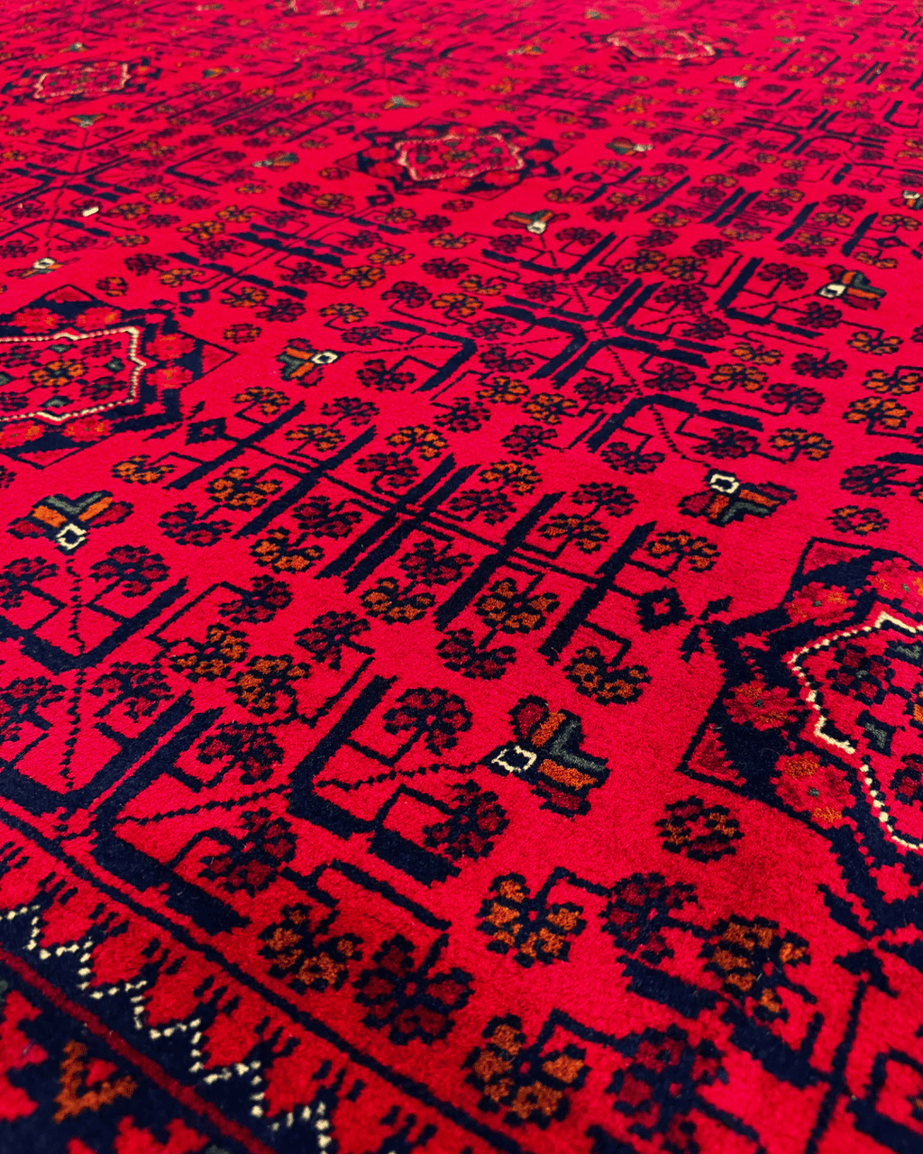 Handwoven Afghan Style Wool Rug 7' 9" x 9' 7"