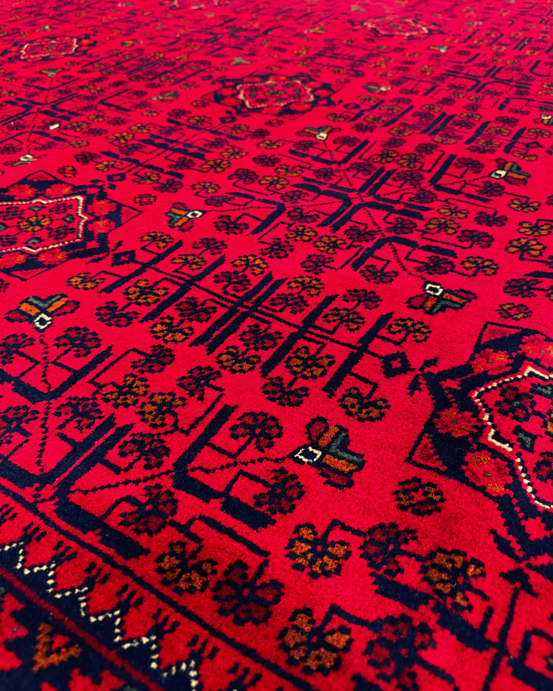 Handwoven Afghan Style Wool Rug 7' 9" x 9' 7"