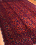 Afghan Bilcik Style Hand-Knotted Wool Rug 5' 5" x 7' 7"