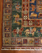 Pazyrk Hand-Knotted Wool Rug 6' 5" x 10' 5"