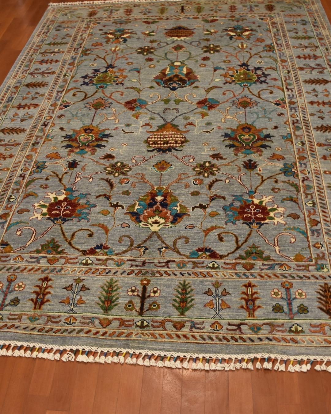 Sultani Hand-Knotted Wool Rug 5' 8" x 7' 9"