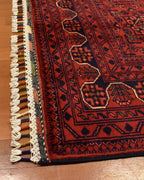 Afghan Hamyap Style Hand-Knotted Wool Rug 4' x 6' 1"