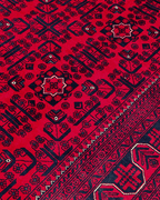 Handwoven Afghan Style Wool Rug 7' 9" x11' 1"