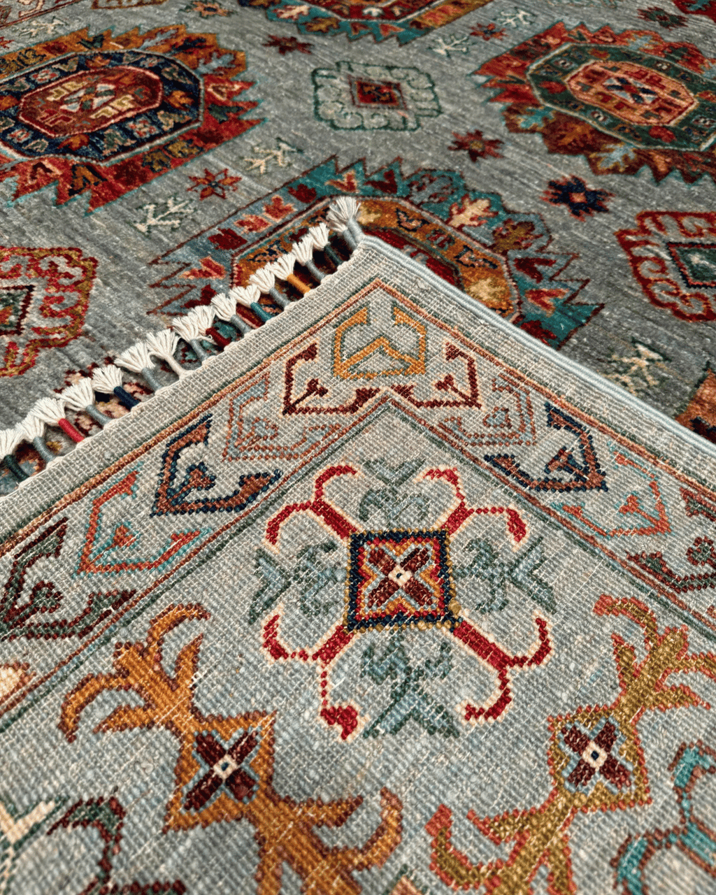 Veziri Hand-Knotted Wool Rug 5' 7" x 8' 3"