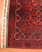 Afghan Hamyap Style Hand-Knotted Wool Rug 4' x 5' 9"