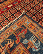 Pazyrk Hand-Knotted Wool Rug 5' 7" x 7' 6"