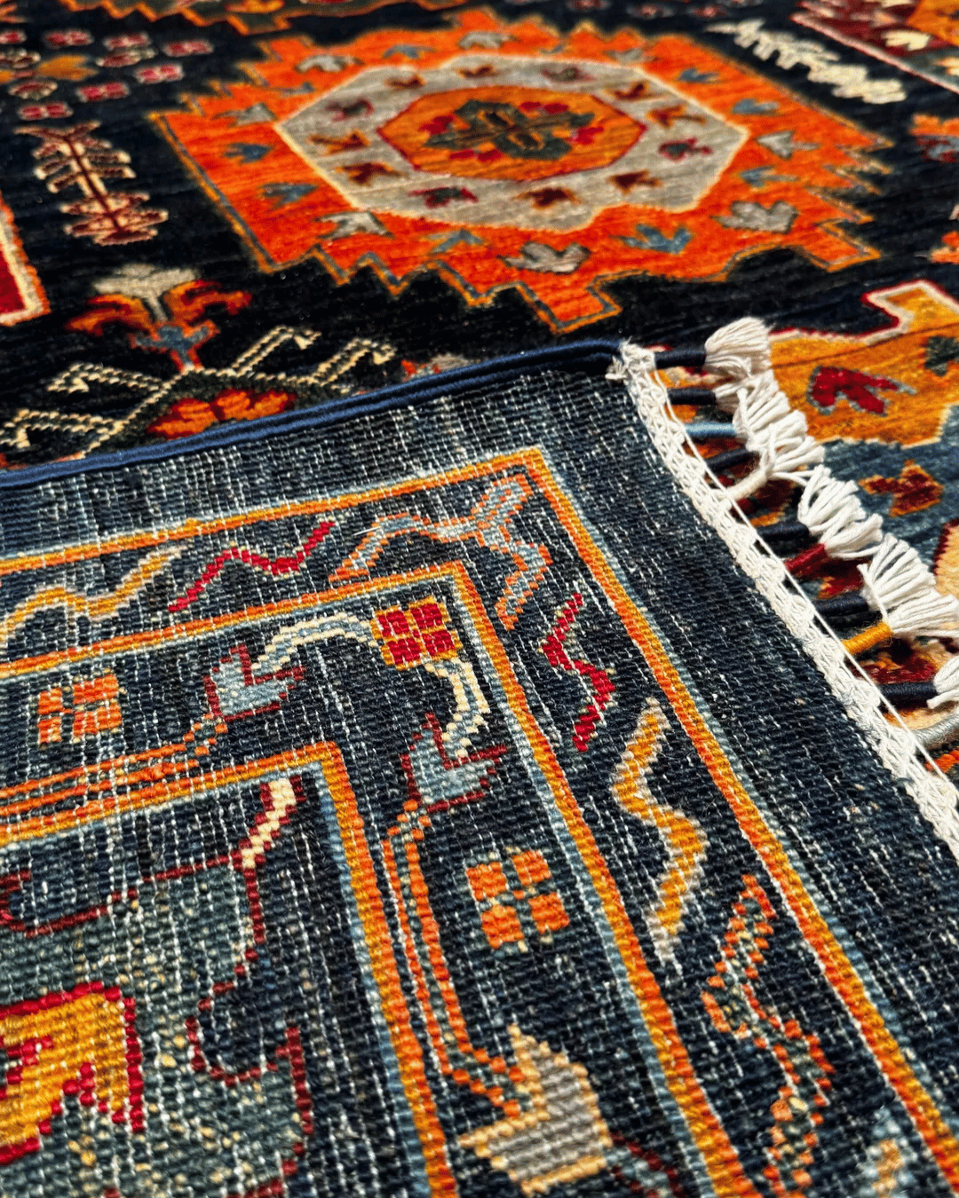 Veziri Hand-Knotted Wool Rug 9' 1" x 12'