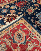 Ushak Hand-Knotted Wool Rug 7' x 9'