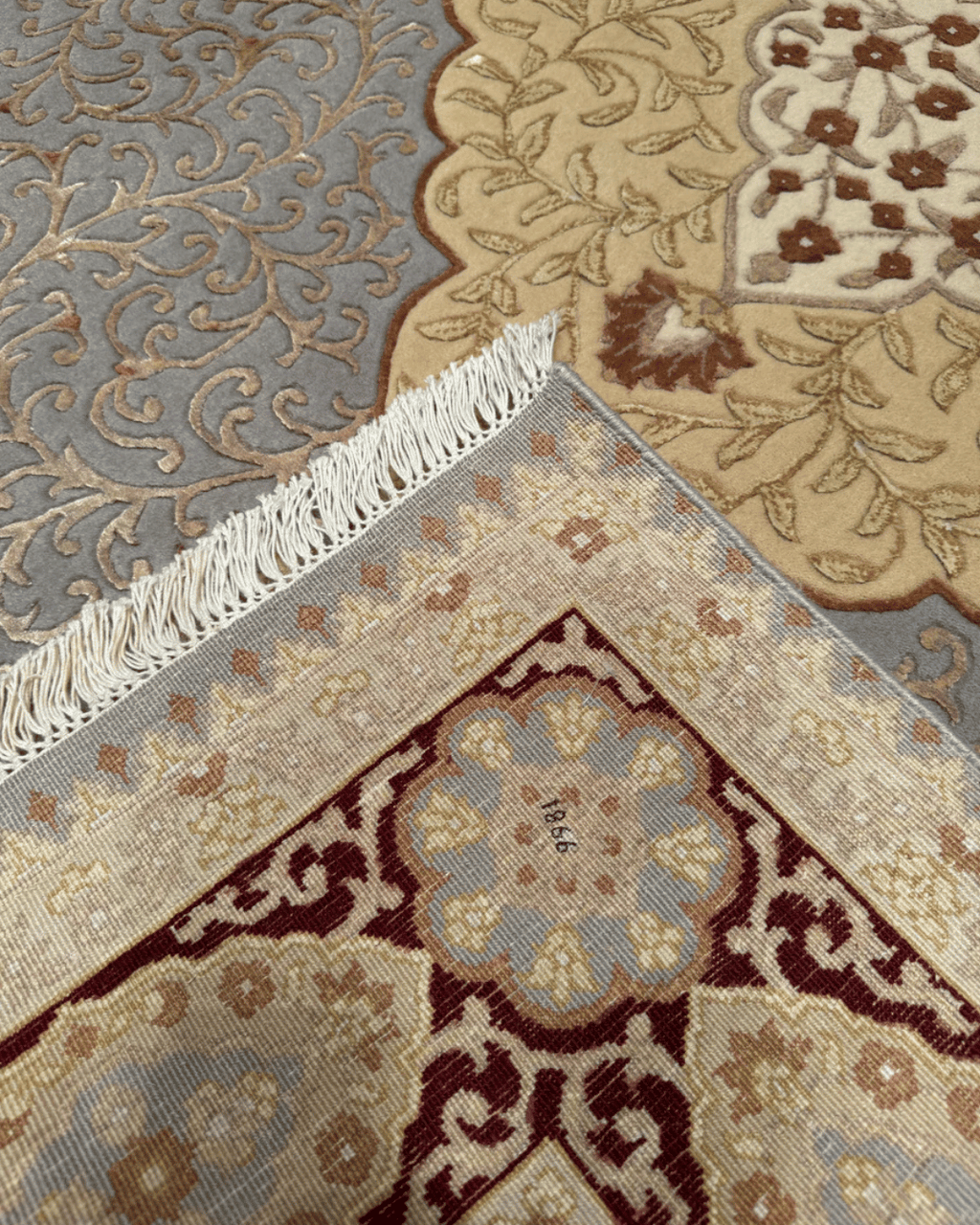 Tapis en laine style afghan 55 x 146 cm