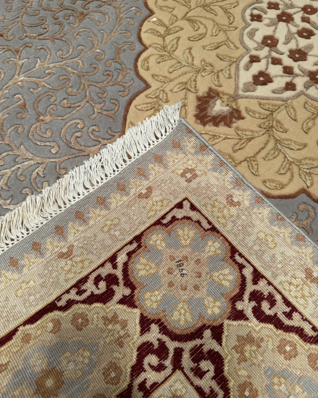 Tapis en laine style afghan 55 x 146 cm