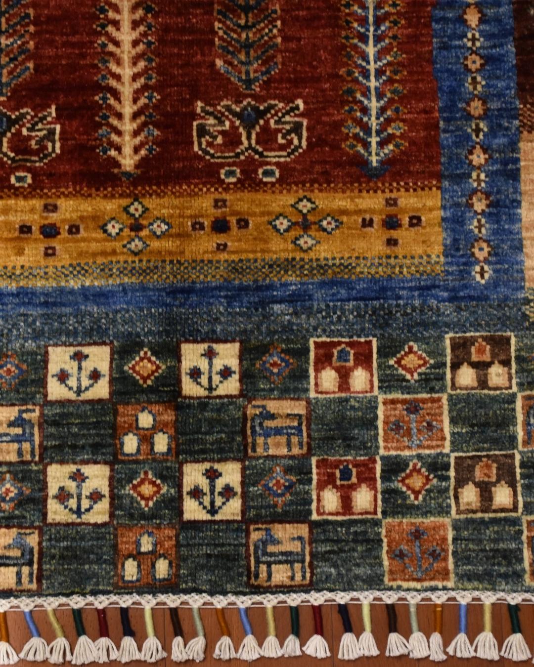 Sultani Hand-Knotted Wool Rug 4' x 5'