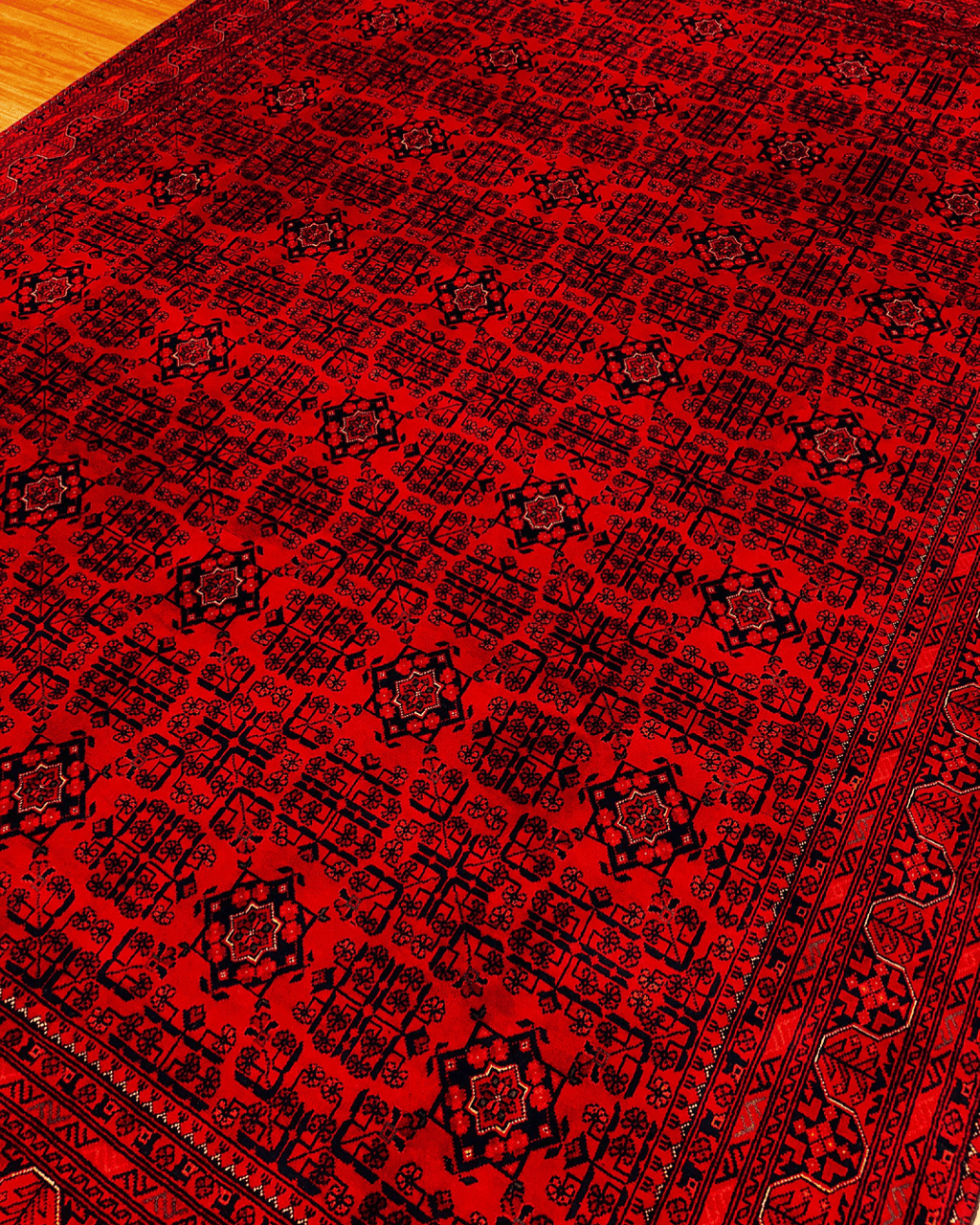 Handwoven Afghan Style Wool Rug 8' 5" x 11' 5"