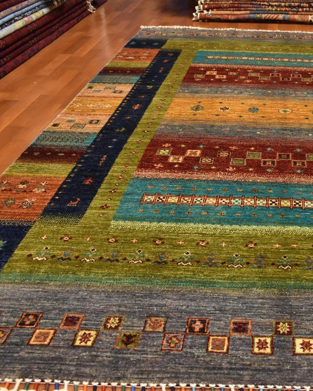 Sultani Hand-Knotted Wool Rug 5' 7" x 8' 3"