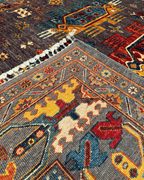 Tapis en laine style afghan 55 x 146 cm