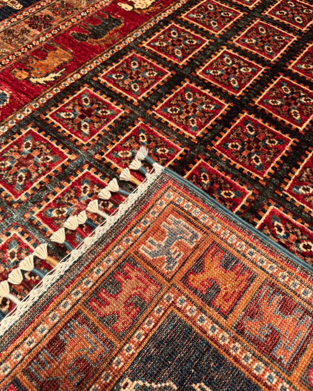 Pazyrk Hand-Knotted Wool Rug 5' 1" x 6' 8"