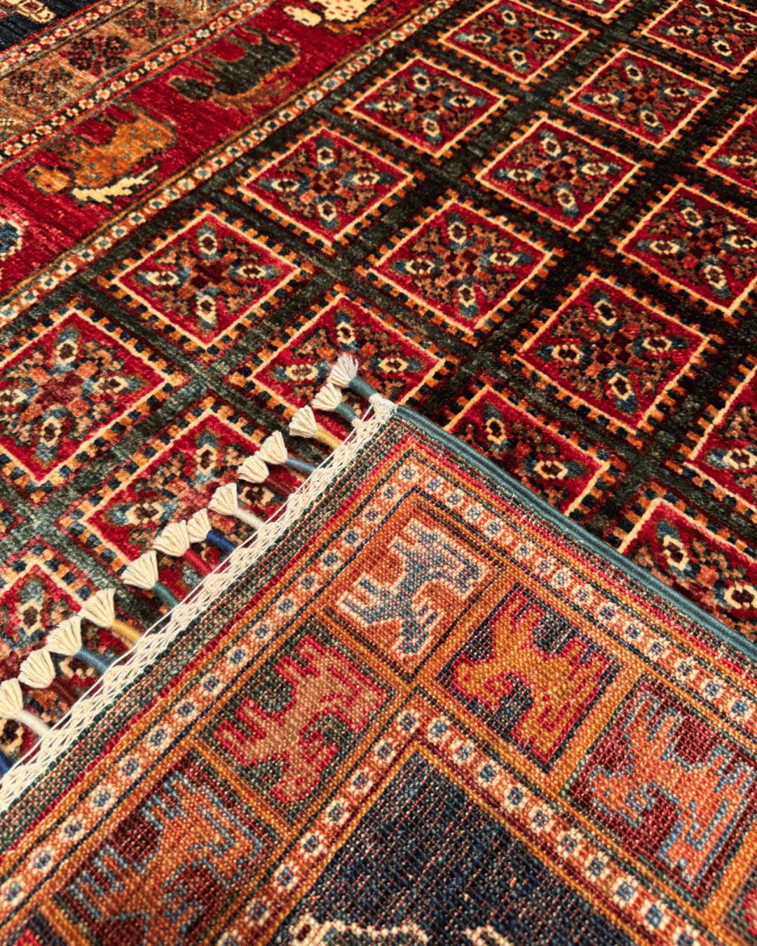 Pazyrk Hand-Knotted Wool Rug 5' 1" x 6' 8"