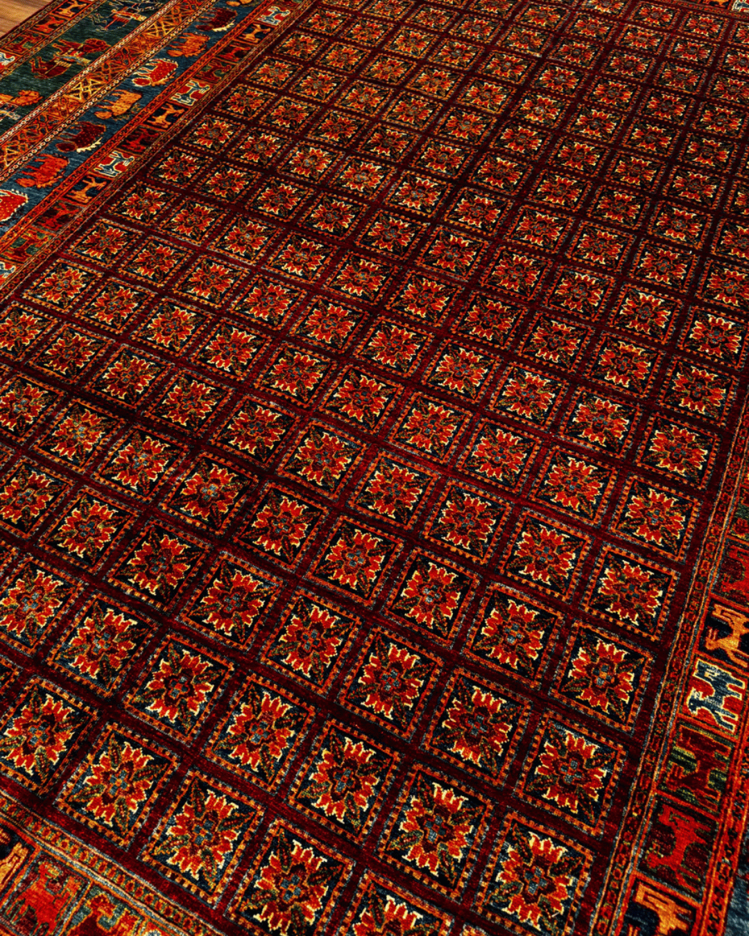 Pazyrk Hand-Knotted Wool Rug 9' 1" x 12' 5"