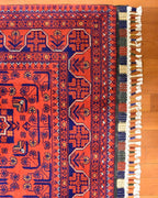 Afghan Hamyap Style Hand-Knotted Wool Rug 4' 1" x 6' 5"