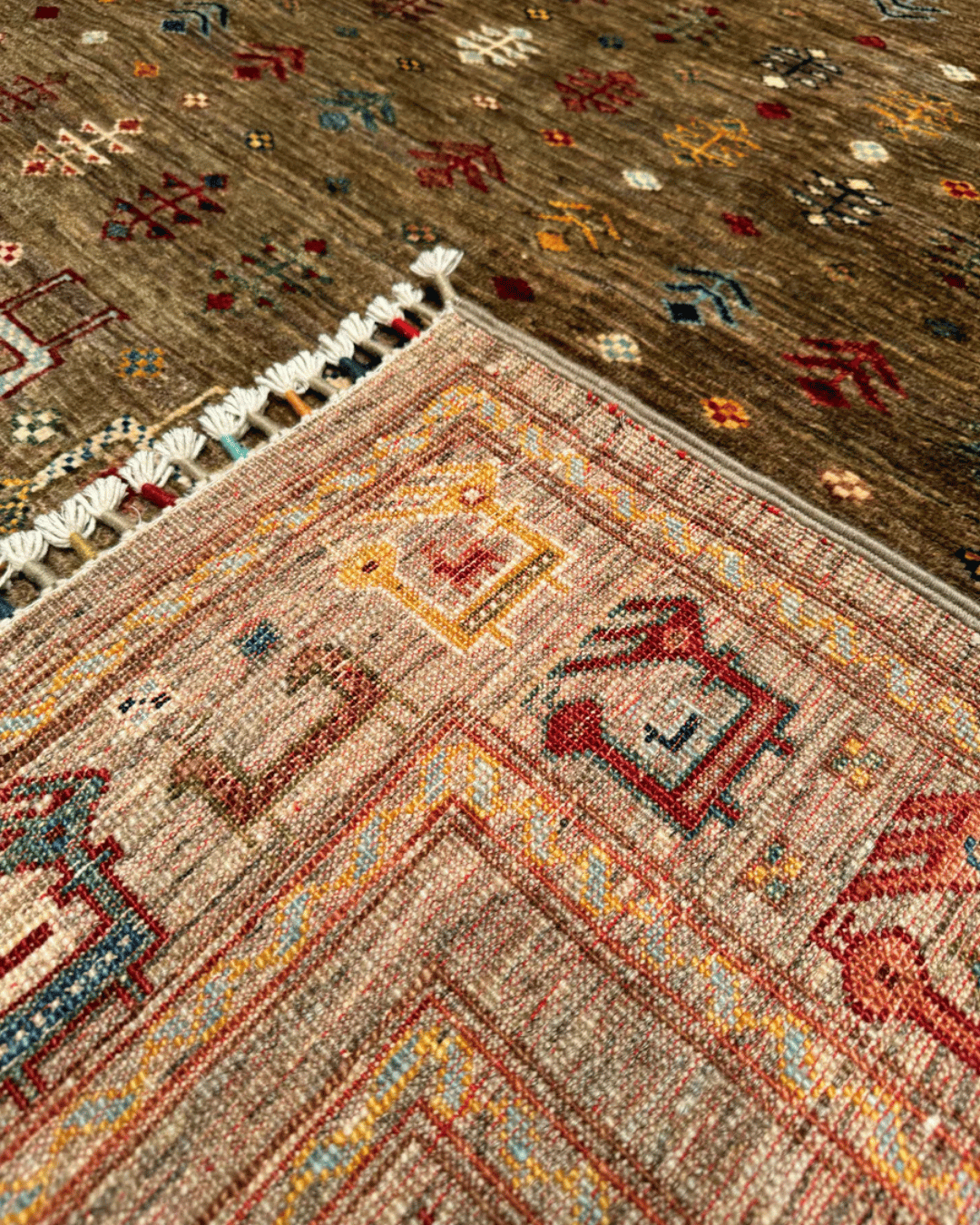 Pazyrk Hand-Knotted Wool Rug 5' 9" x 7' 8"