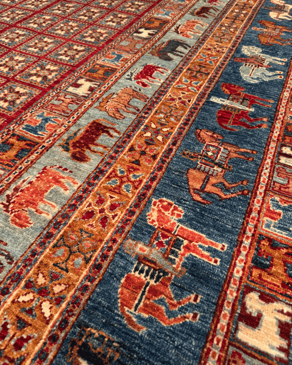 Pazyrk Hand-Knotted Wool Rug 6' 7" x 10'