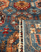Tapis en laine style afghan 55 x 146 cm