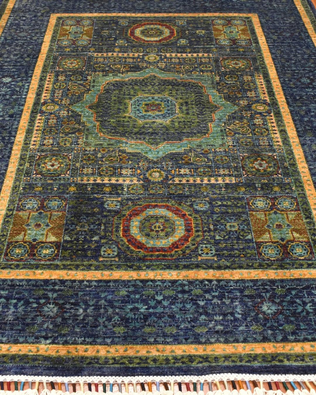 Mamluk Hand-Knotted Wool Rug 4' 3" x 5' 9"