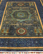 Mamluk Hand-Knotted Wool Rug 4' 3" x 5' 9"