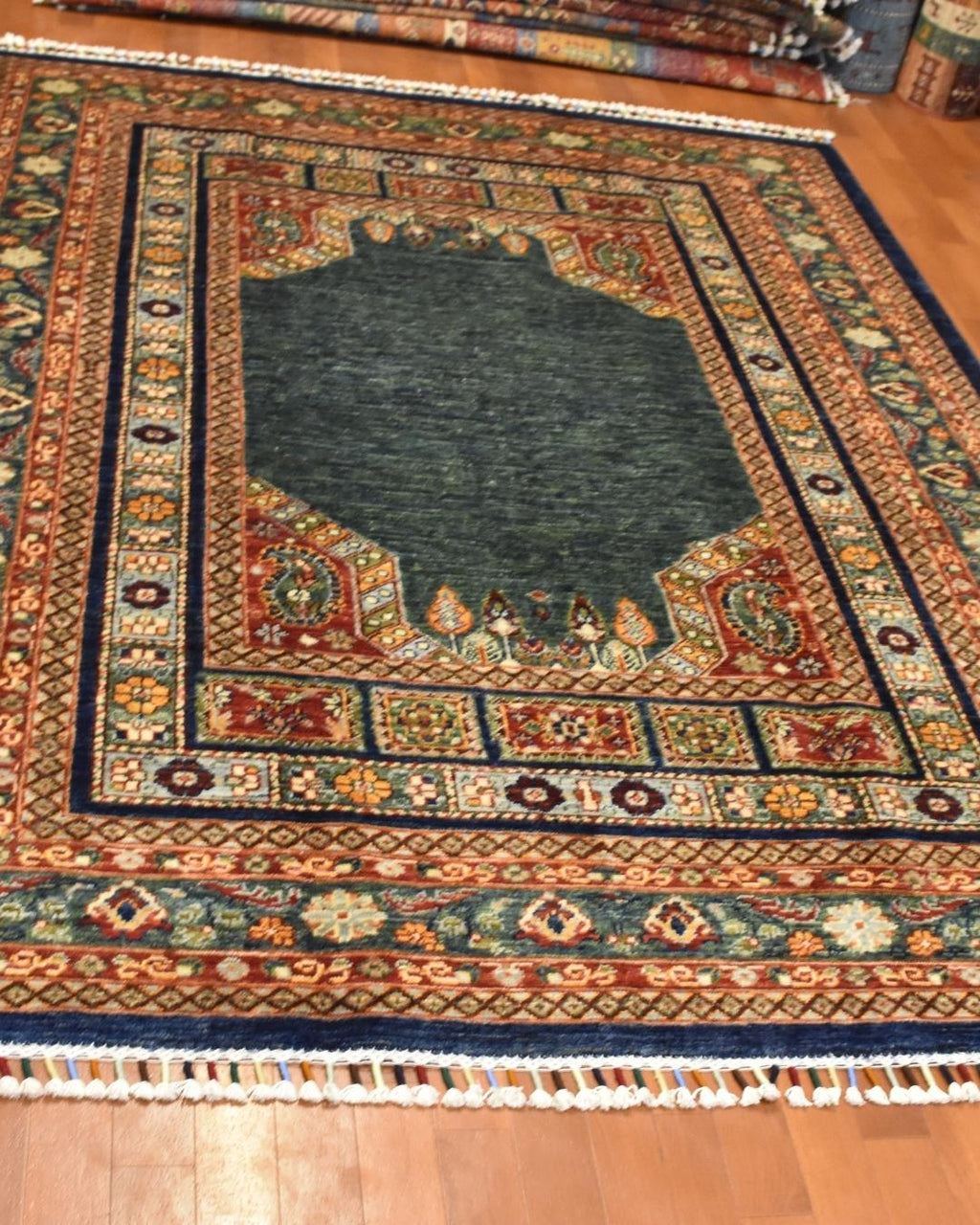 Sultani Hand-Knotted Wool Rug 5' x 6' 5"