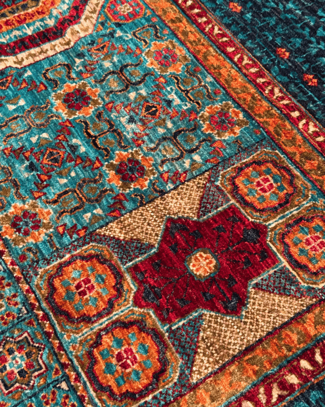 Mamluk Hand-Knotted Wool Rug 7' x 9' 5"