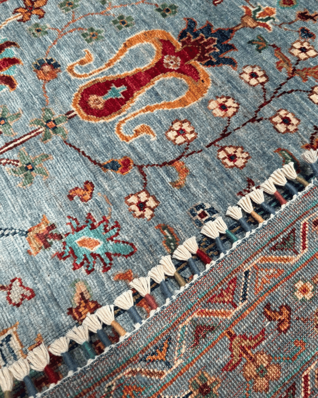 Sultani Hand-Knotted Wool Rug 3' 9" x 5' 9"