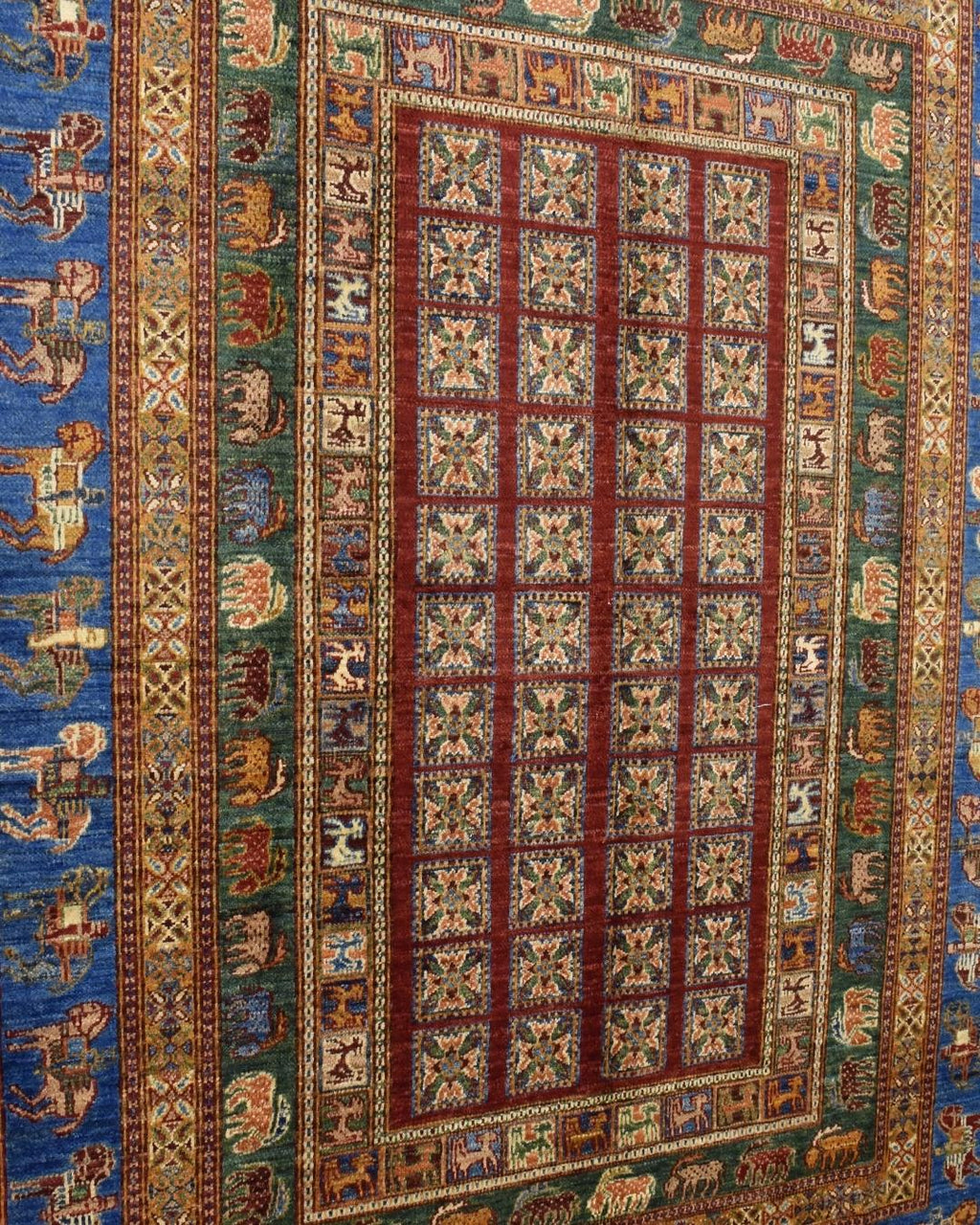 Pazyryk Hand-Knotted Wool Rug 5' 7" x 8' 3"