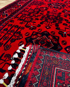 Handwoven Afghan Style Wool Rug 3' 2" x 4' 9"