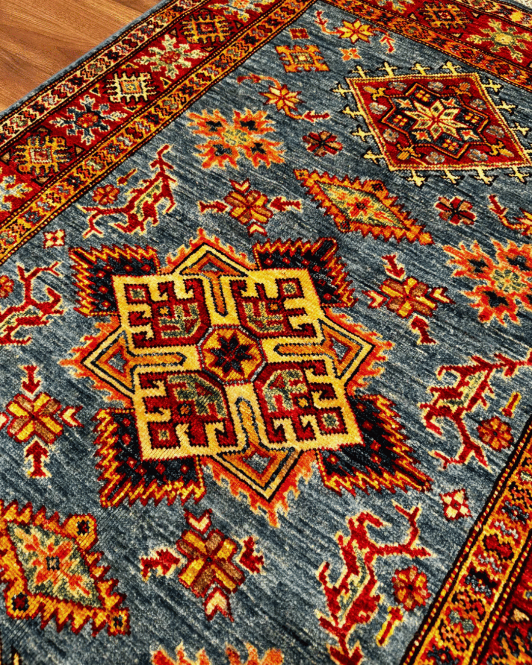 Shirvan Hand-Knotted Wool Rug 3' 1" x 4' 9"