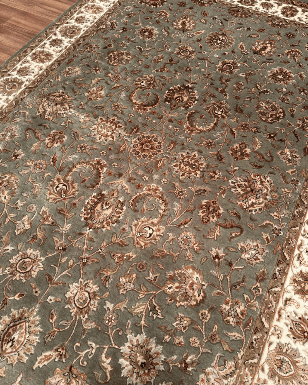 Ottoman Elegance Hand-Knotted Wool Rug 6' 6" x 9' 9"