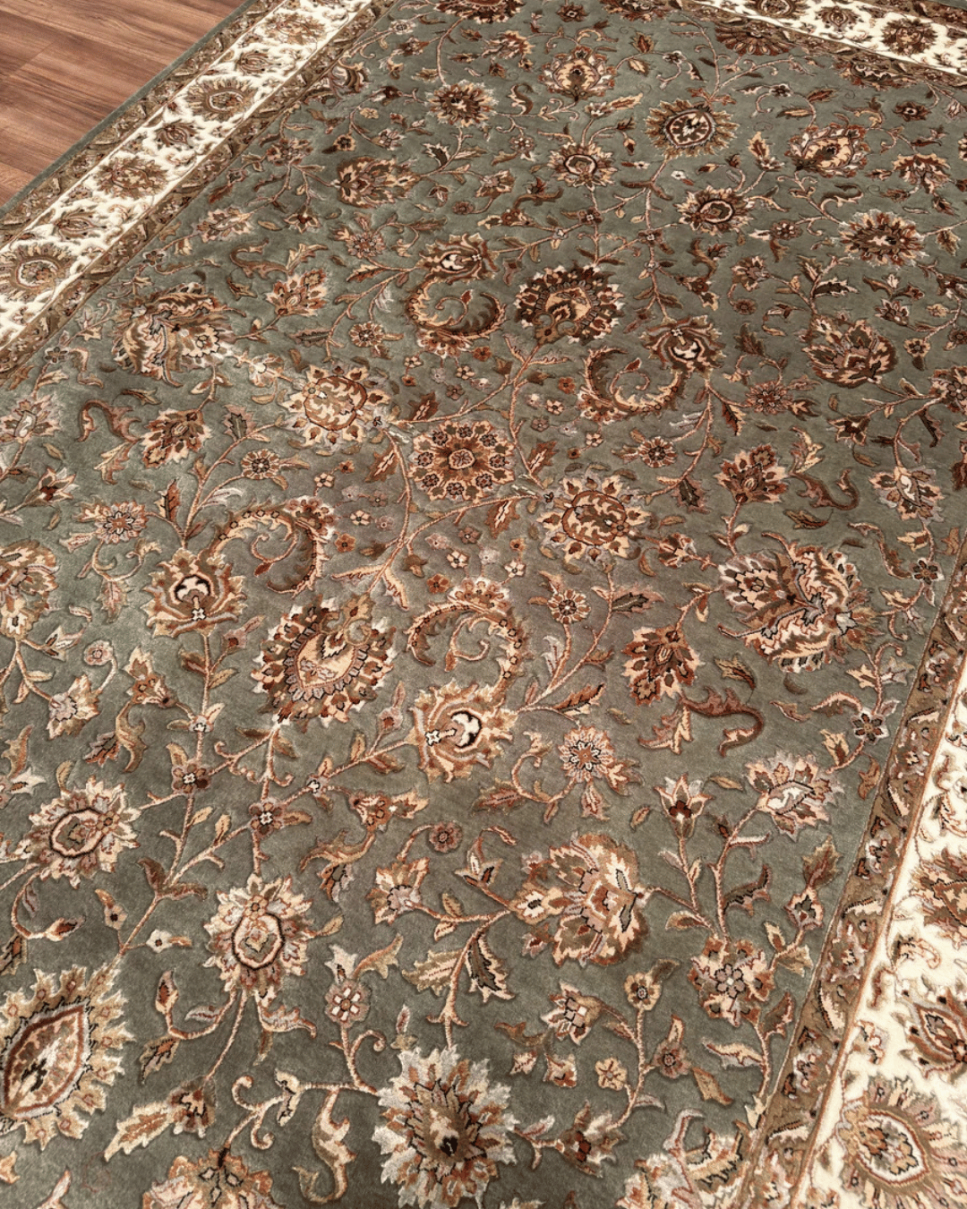 Ottoman Elegance Hand-Knotted Wool Rug 6' 6" x 9' 9"