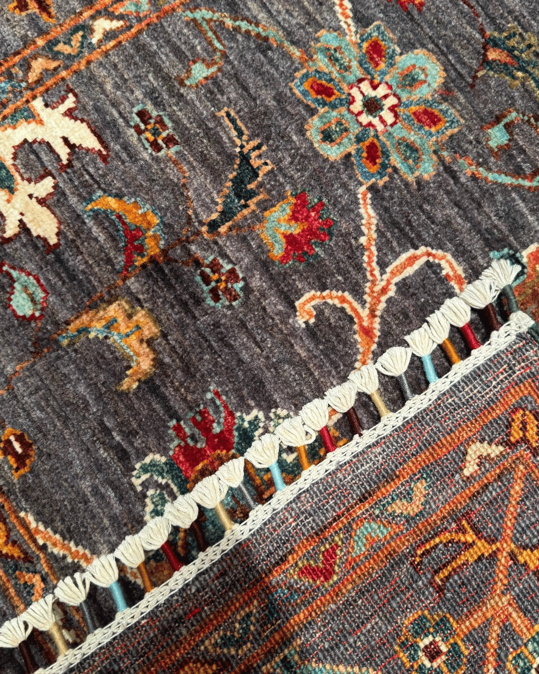 Sultani Hand-Knotted Wool Rug 3' 4" x 4' 8"